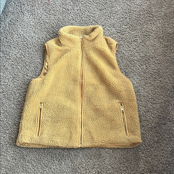 J. Crew Mustard Fleece Vest - Picture 2 of 7